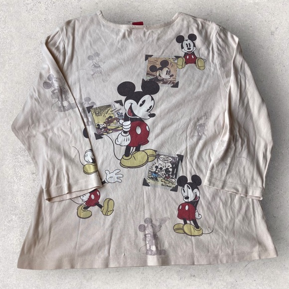 Vintage women’s Mickey Mouse allover print Blouse shirt size XL oversized - Picture 4 of 4